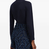 Emporio Armani Navy Embossed Jacquard Shorts