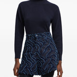 Emporio Armani Navy Embossed Jacquard Shorts