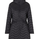 Emporio Armani ASV nylon wave-effect quilted jacket with bib front