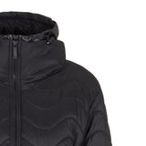 Emporio Armani ASV nylon wave-effect quilted jacket with bib front
