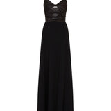 Emporio Armani Cut-out dress in techno cady with jewel detail