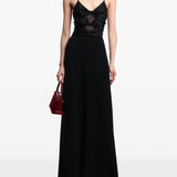 Emporio Armani Cut-out dress in techno cady with jewel detail