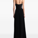 Emporio Armani Cut-out dress in techno cady with jewel detail