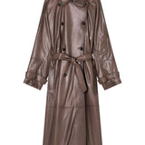 Emporio Armani Brown Double Breasted Trench