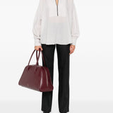 Brunello Cucinelli Grey Monili Chain Blouse