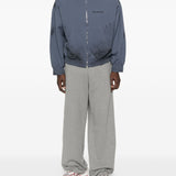 Balenciaga Grey Wide Leg Elastic Waistband Trousers