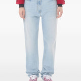 Valentino Clear Blue Logo Patch Jeans