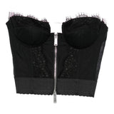 Dsquared2 Black Lace Trim Corset Top