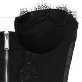 Dsquared2 Black Lace Trim Corset Top