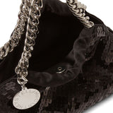 Stella McCartney Black Falabella Sequined Handbag