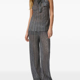 Missoni Grey Sequined Stripes Trousers