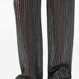 Missoni Grey Sequined Stripes Trousers