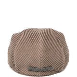Brunello Cucinelli Brown Corduroy Beaded Hat