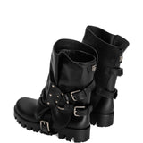 Dolce And Gabbana Black Studded Boots