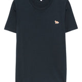 Maison Kitsuné Blue Embroidered Logo Tee