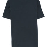 Maison Kitsuné Blue Embroidered Logo Tee