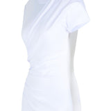 Balmain White Shoulder Buttons T Shirt