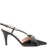 Valentino Garavani Black Elegant Platform Stiletto Heels