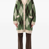 Emporio Armani Emerald Argyle Cardigan