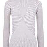 Emporio Armani Grey Striped Ribbed Sweater