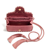 Valentino Garavani Pink VLogo Clasp Clutch