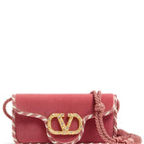 Valentino Garavani Pink VLogo Clasp Clutch