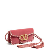 Valentino Garavani Pink VLogo Clasp Clutch