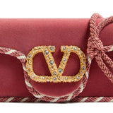 Valentino Garavani Pink VLogo Clasp Clutch