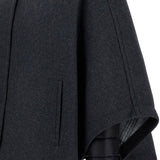 Fay Jet Black Reversible Cape Jacket