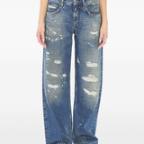 Dolce Gabbana Blue Distressed Jeans