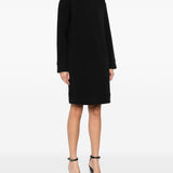 Emporio Armani Black Embellished Neckline Dress