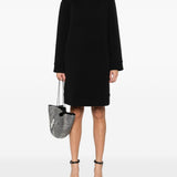 Emporio Armani Black Embellished Neckline Dress