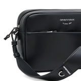 Emporio Armani Black Messenger Bag External Pocket