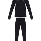 Emporio Armani Black Long Sleeve Embroidered Underwear