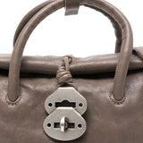 Zanellato Grey Rolled Top Handles Handbag