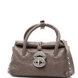 Zanellato Grey Rolled Top Handles Handbag