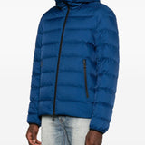 Emporio Armani DeepRoyalBlueShade Hooded Front Zip Coat