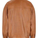 Saint Laurent Brown Collar Leather Jacket