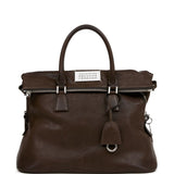 Maison Margiela Brown Signature Numbers Handbag Front Zip