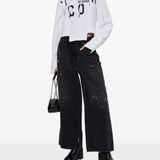 Dsquared2 White Logo Print Hoodie