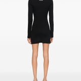 Marine Serre Crescent Moon-embroidered mini dress
