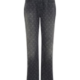 Marine Serre Moon Laser Grey Wash Denim Straight Jeans