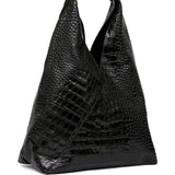 MM6 Maison Margiela Black Croco Bag