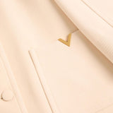 Valentino Beige V Shaped Gold Coat