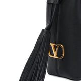Valentino Garavani Black Alluring Tassel Shoulder Bag