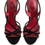 Valentino Garavani Black Crisscross Slingback Sandals