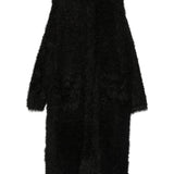 Emporio Armani Black Fur Effect Coat