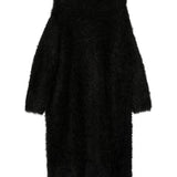 Emporio Armani Black Fur Effect Coat