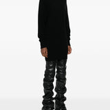 Balmain Black Cashmere Rollneck Embellishment Dress