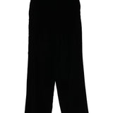 Emporio Armani Black Velvet Effect Trousers
